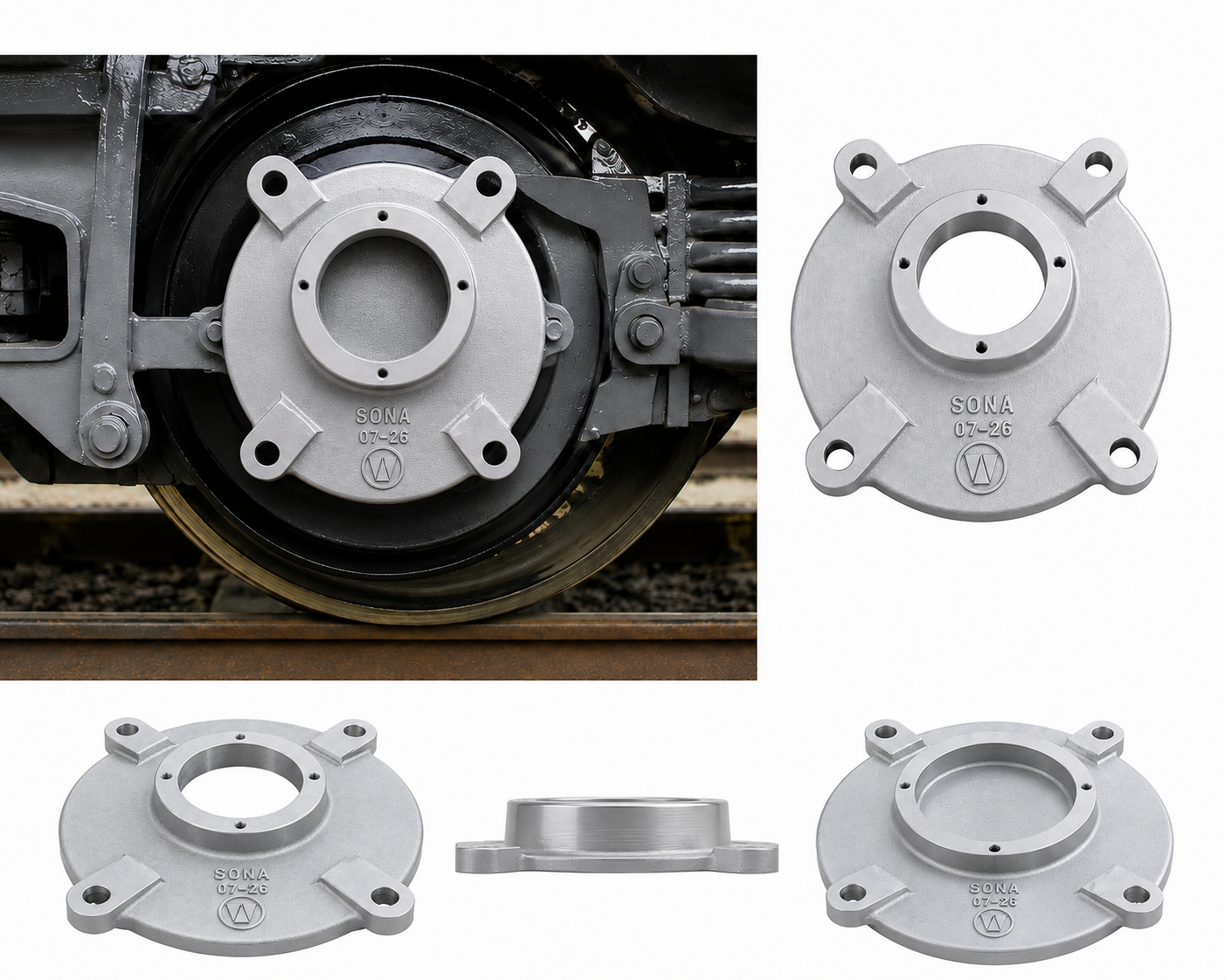 Train Chassis Wheel Cap Casting and Precision Machining